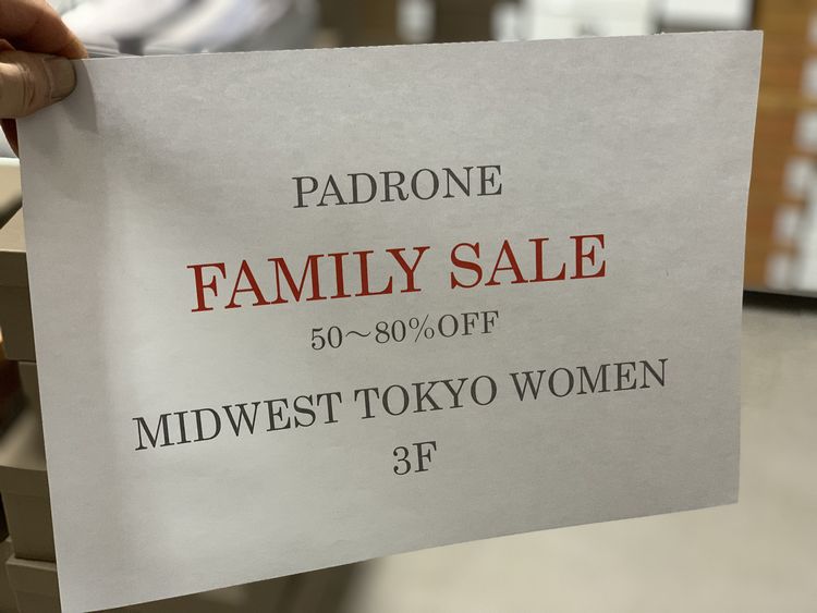 PADRONE FAMILY SALEのお知らせ。